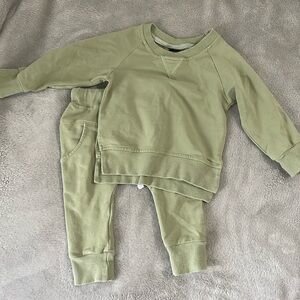 Little Bipsy Sage jogger set 6-12 months